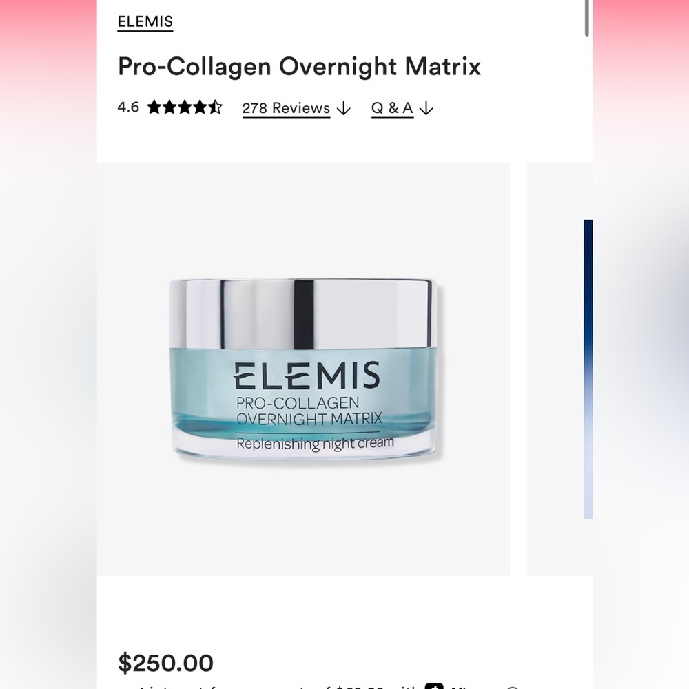 ELEMIS Pro-Collagen Night Cream - Silver and Blue